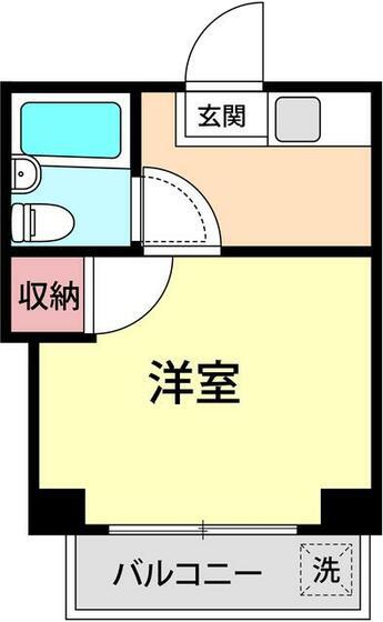 鈴木ハイム(1K/3階)の間取り写真