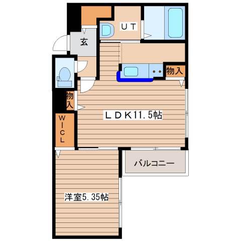 COLORE MIYANOSAWA(1LDK/5階)の間取り写真
