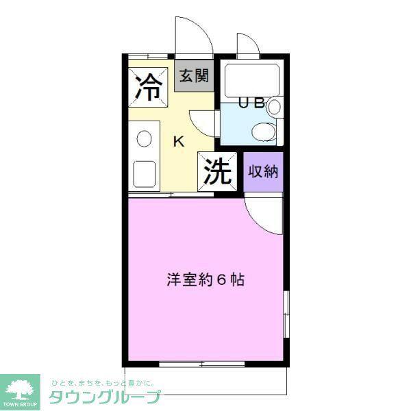 メゾン薫(1K/1階)の間取り写真