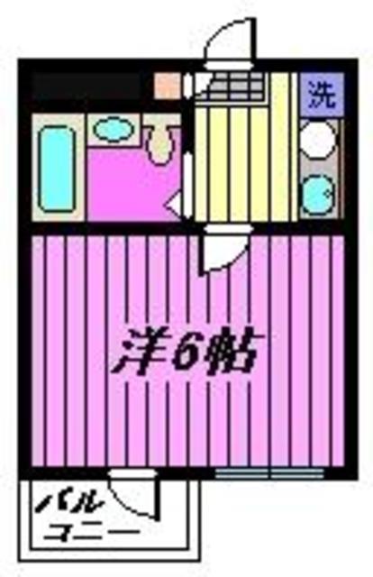 エクセレント戸田(1K/2階)の間取り写真