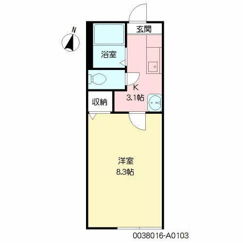 アベニュー杉並(1K/1階)の間取り写真