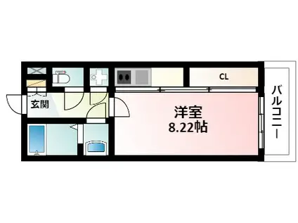 フォレステージュ江坂公園(ワンルーム/4階)の間取り写真