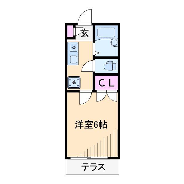 CASABUENA(1K/1階)の間取り写真