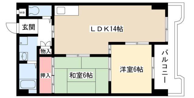 シャンポール幹 II(3DK/2階)の間取り写真