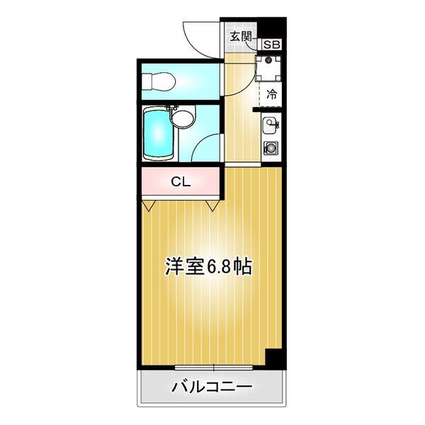 ドミール新栄(1K/3階)の間取り写真