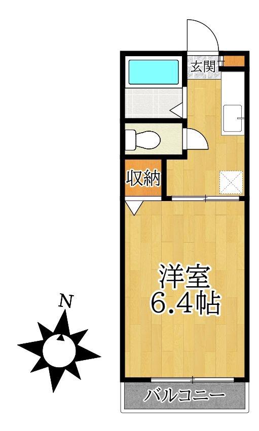 ガーデンハイツ(1K/1階)の間取り写真