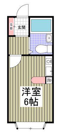 ベルピア飯能第2(ワンルーム/1階)の間取り写真