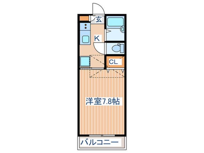 ティエラ岡田(1K/2階)の間取り写真