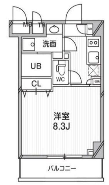 プライマル武蔵関(1K/3階)の間取り写真