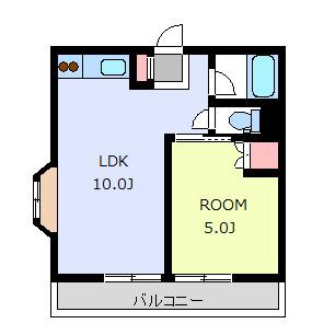 エクセレンスハイツ(1LDK/1階)の間取り写真