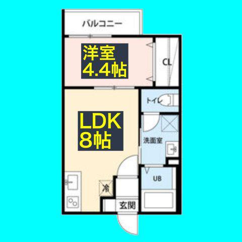 アーバンリゾート京田町アーバンリゾートキョウ(1LDK/2階)の間取り写真