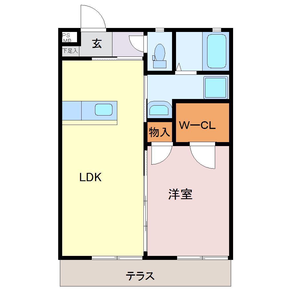 NICO(1LDK/1階)の間取り写真