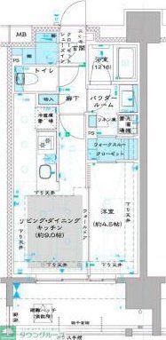 オーパスレジデンス中板橋(1LDK/6階)の間取り写真
