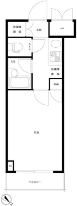 ルーブル三田(1K/9階)の間取り写真