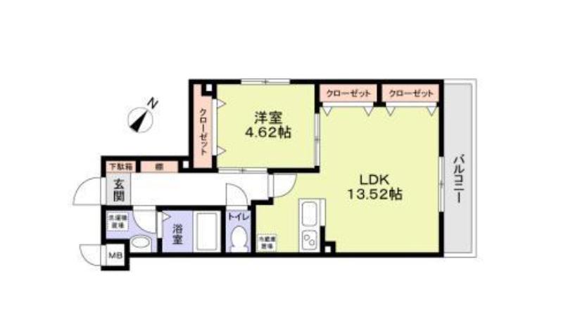 ミリアビタ大森台(1LDK/1階)の間取り写真