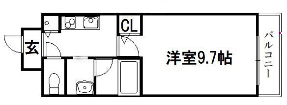 TMインプレシオン(1K/4階)の間取り写真