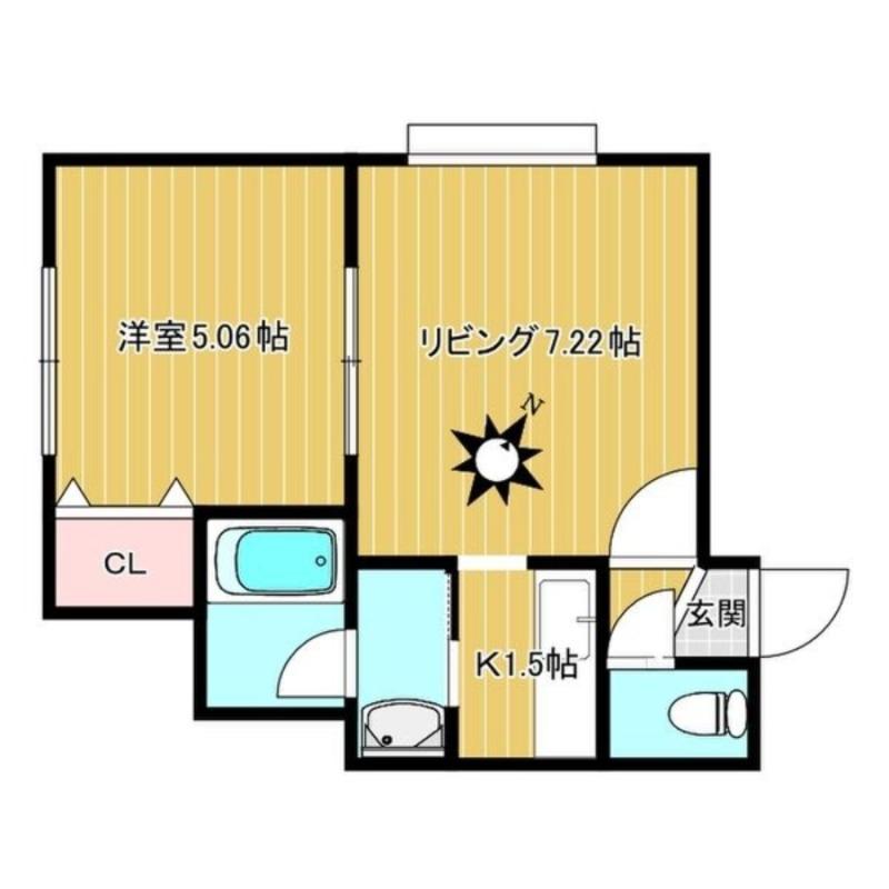 アクアフォレスト(1LDK/3階)の間取り写真