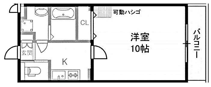 SHIKOKU VIII(1K/5階)の間取り写真
