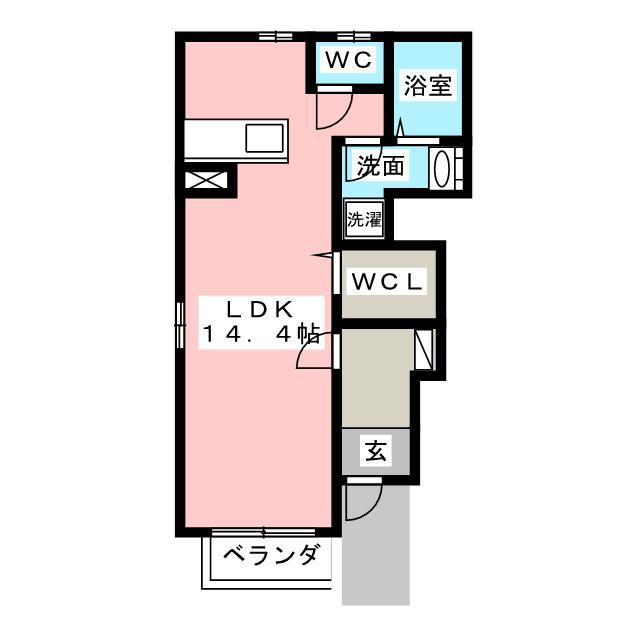 サンライズA(1K/1階)の間取り写真