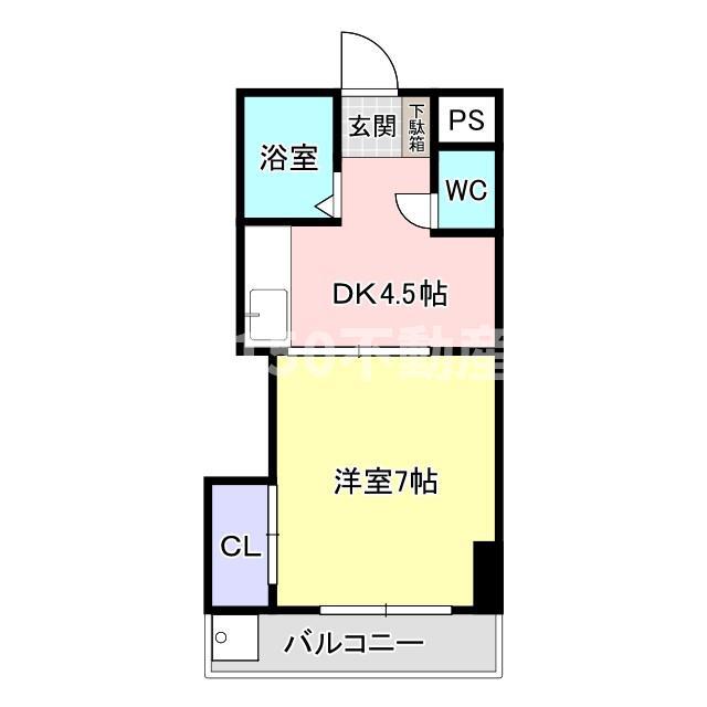 第2メゾン北川(1DK/3階)の間取り写真