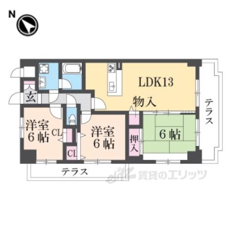 エール豊岡(3LDK/3階)の間取り写真