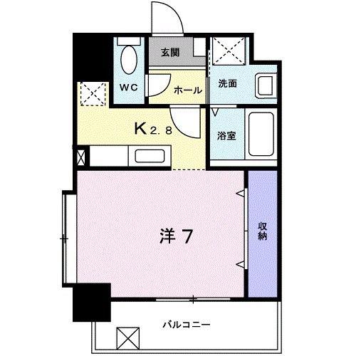 アイヒルズスミヨシ(1K/6階)の間取り写真