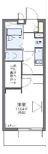 レオパレス陽だまり(1K/1階)の間取り写真