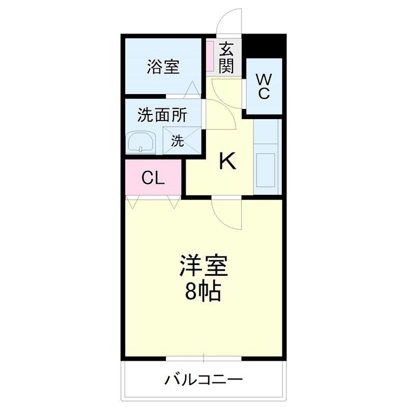 リッツハウス(1K/1階)の間取り写真