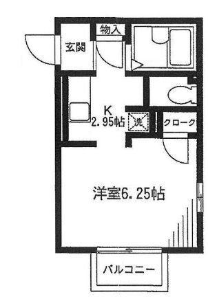 STハウス(1K/1階)の間取り写真