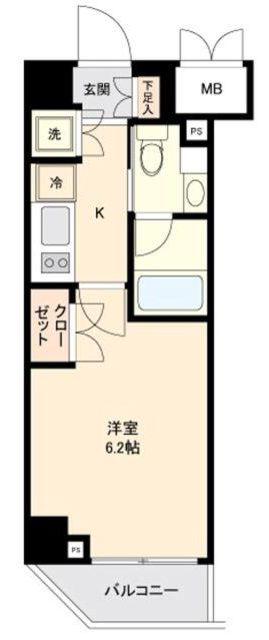 ブライズ馬込(1K/5階)の間取り写真