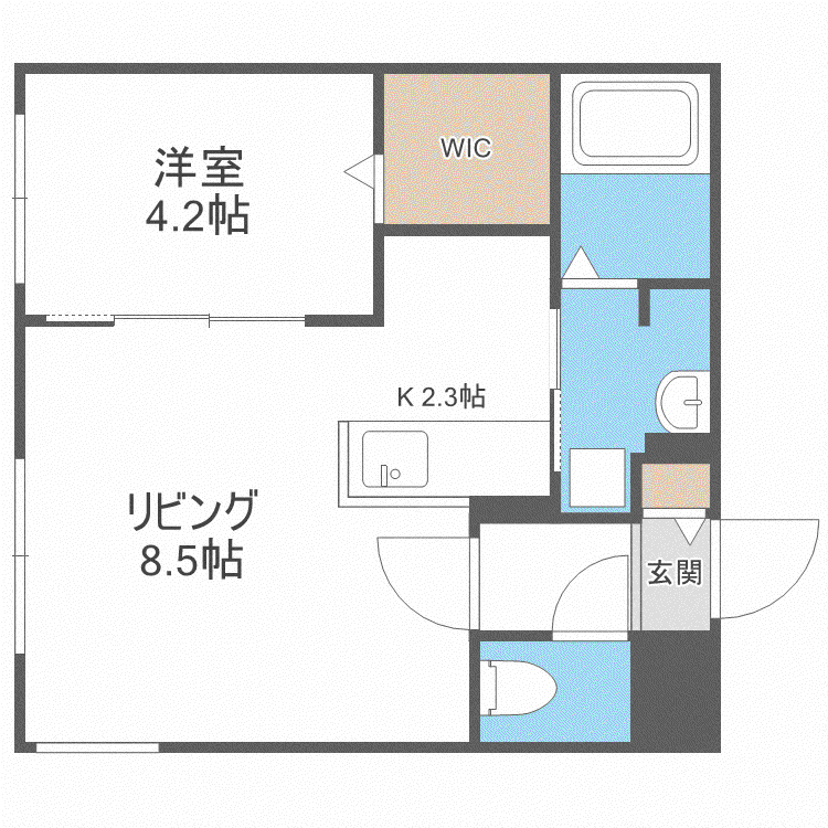 ARMADA(1LDK/2階)の間取り写真