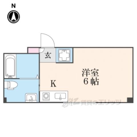 ROKUJO HOUSE(ワンルーム/3階)の間取り写真
