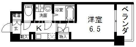CASSIA高井田 ノース COURT(1K/5階)の間取り写真