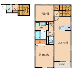 フォレストメゾン巴(2LDK/2階)の間取り写真