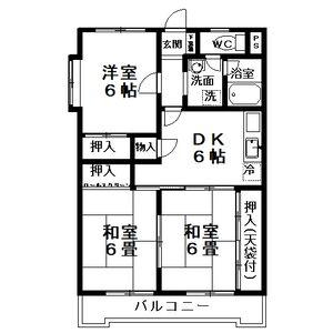 大野マンション(3DK/3階)の間取り写真