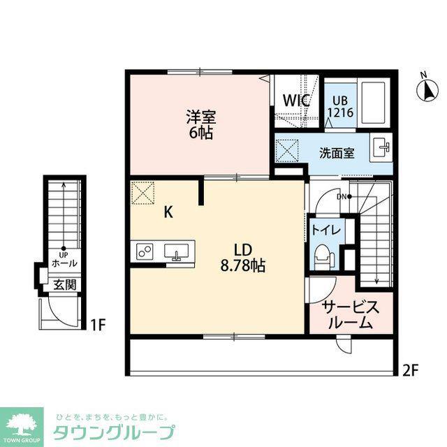 AMOUR VALLE FIUME(1LDK/1階)の間取り写真