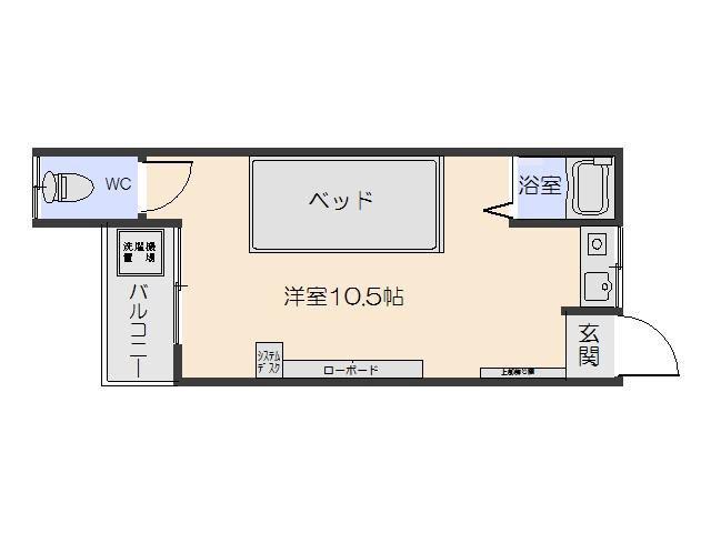 カキノウチアパートメント7(1K/2階)の間取り写真