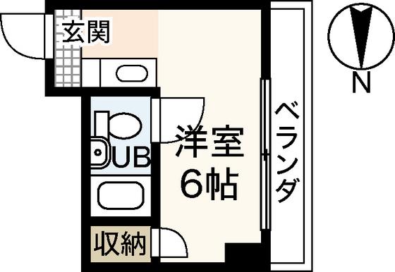 アビリオ東白島(ワンルーム/4階)の間取り写真