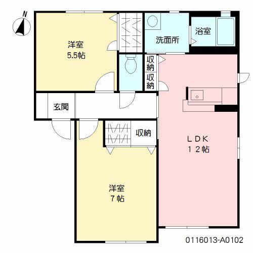 メゾン・ド・コンフォールA(2LDK/1階)の間取り写真