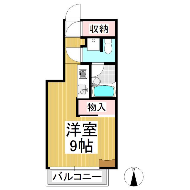 ウッディ丸子(ワンルーム/1階)の間取り写真