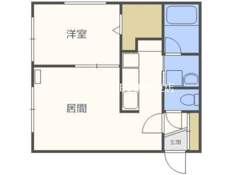 NEXUS環状通東(1LDK/1階)の間取り写真