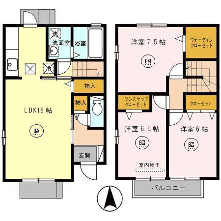 アビタシオン西昆陽A棟(3LDK/1階)の間取り写真
