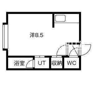 ライフコート元町III(ワンルーム/2階)の間取り写真
