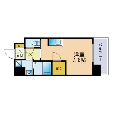 アルファシオリエンソ(ワンルーム/4階)の間取り写真