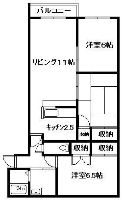 フロンティア高崎(3LDK/2階)の間取り写真