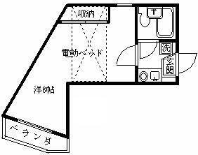 ブランシェ高円寺(1K/2階)の間取り写真