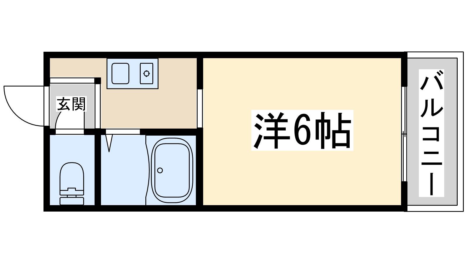 ロイヤル柴島(1K/3階)の間取り写真