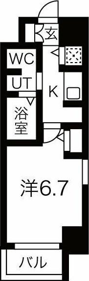 アドバンス新大阪VIビオラ(1K/3階)の間取り写真
