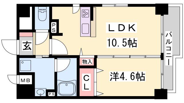 CONCERT OGYU コンセールオギュウ(1LDK/2階)の間取り写真