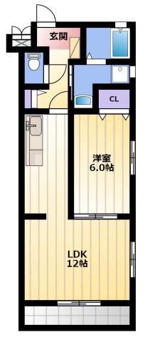 MS DREAM V(1LDK/3階)の間取り写真